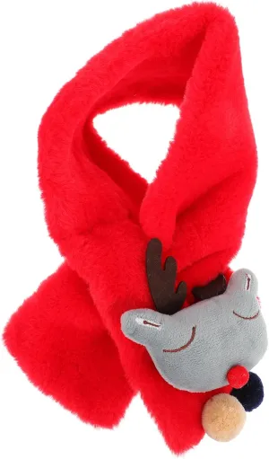 1Pc Elk Neck Warmer Scarf Warm Solid Color Winter Scarf for Christmas Party Accessories Included for Boys