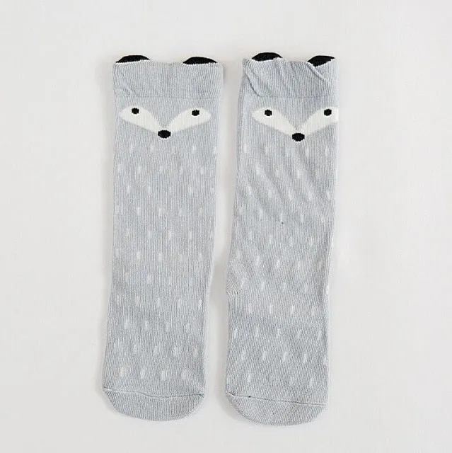 2018 Cartoon Cute Kids Socks Bear Animal Baby Cotton Socks