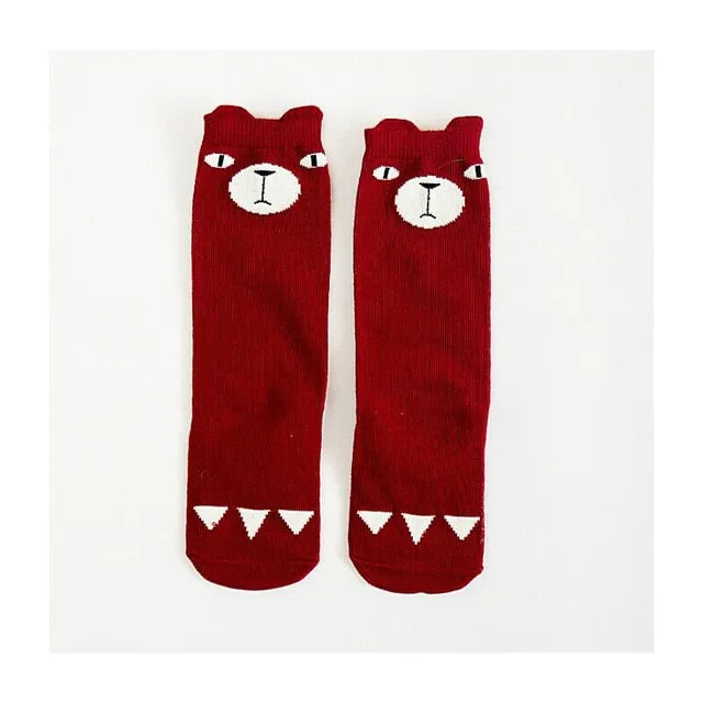 2018 Cartoon Cute Kids Socks Bear Animal Baby Cotton Socks