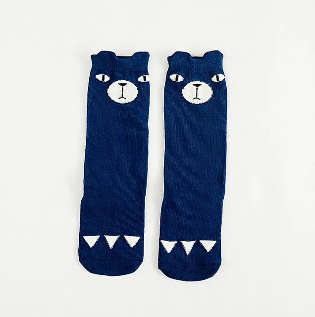 2018 Cartoon Cute Kids Socks Bear Animal Baby Cotton Socks