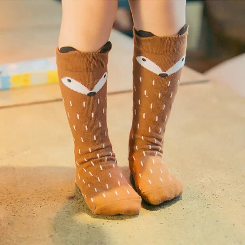 2018 Cartoon Cute Kids Socks Bear Animal Baby Cotton Socks