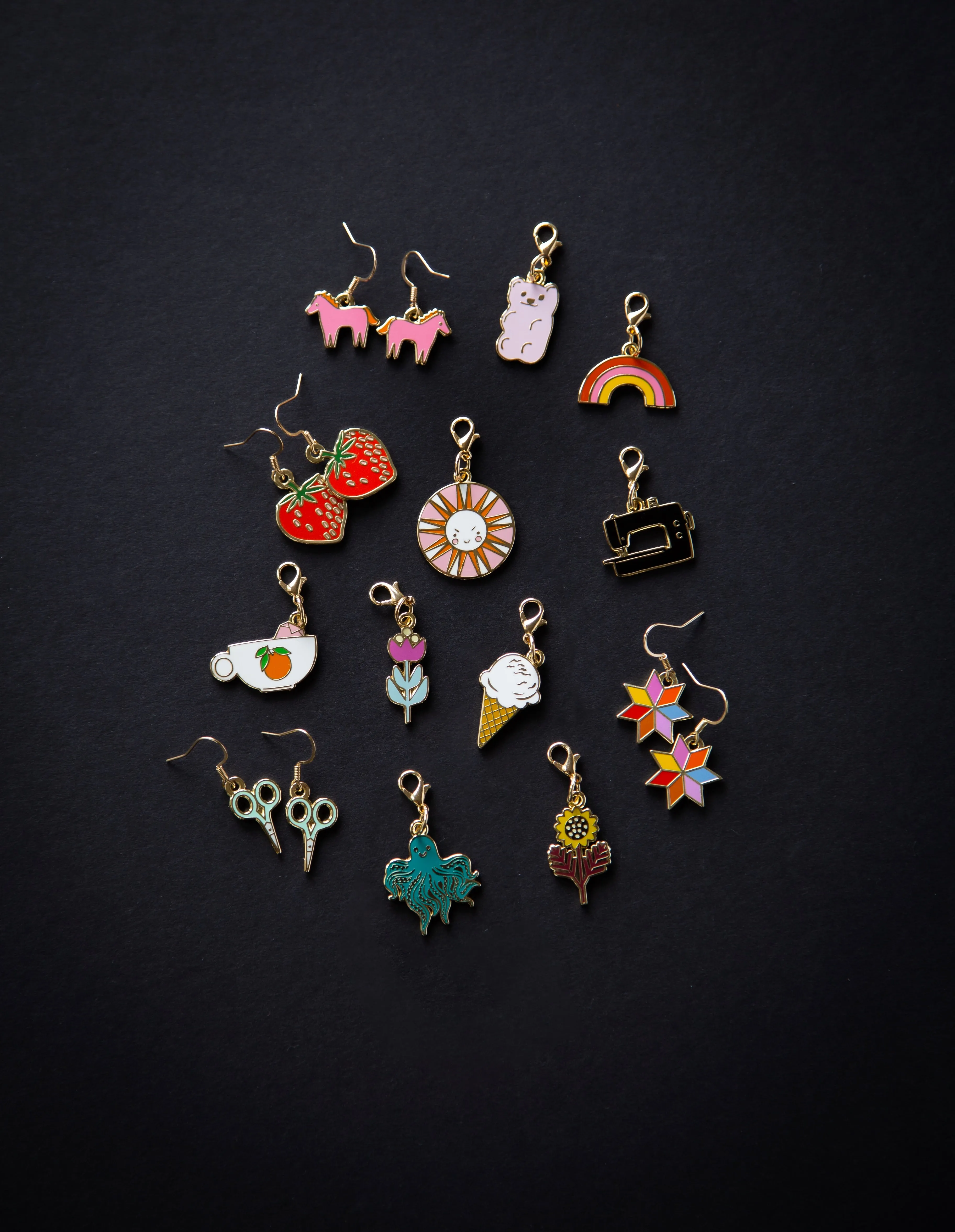 Alexia Zipper Pulls 2ct - Quilt Star and Rainbow