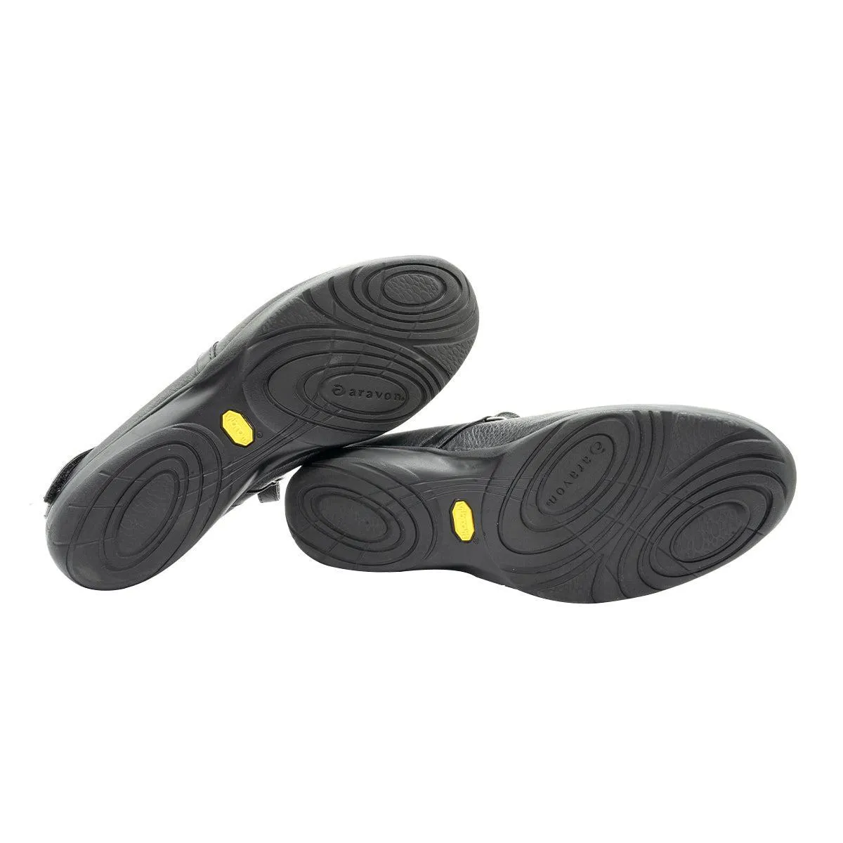 Aravon Mary Jane Ballerinas Leather Black Colour For Women