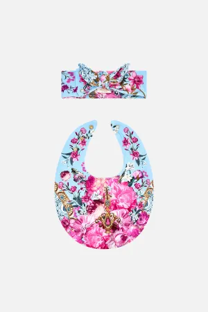 BABIES OVERSIZED BIB AND HEADBAND SET DOWN THE GARDEN PATH