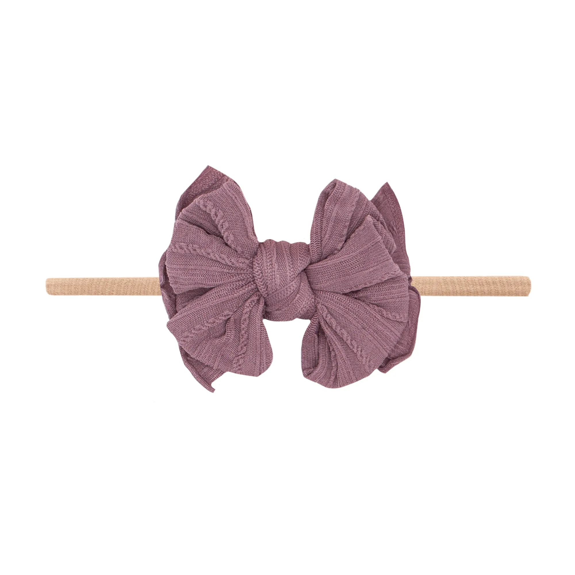 Baby Bling Lilac / Blush Cable Knit Lil FAB Skinny Headband