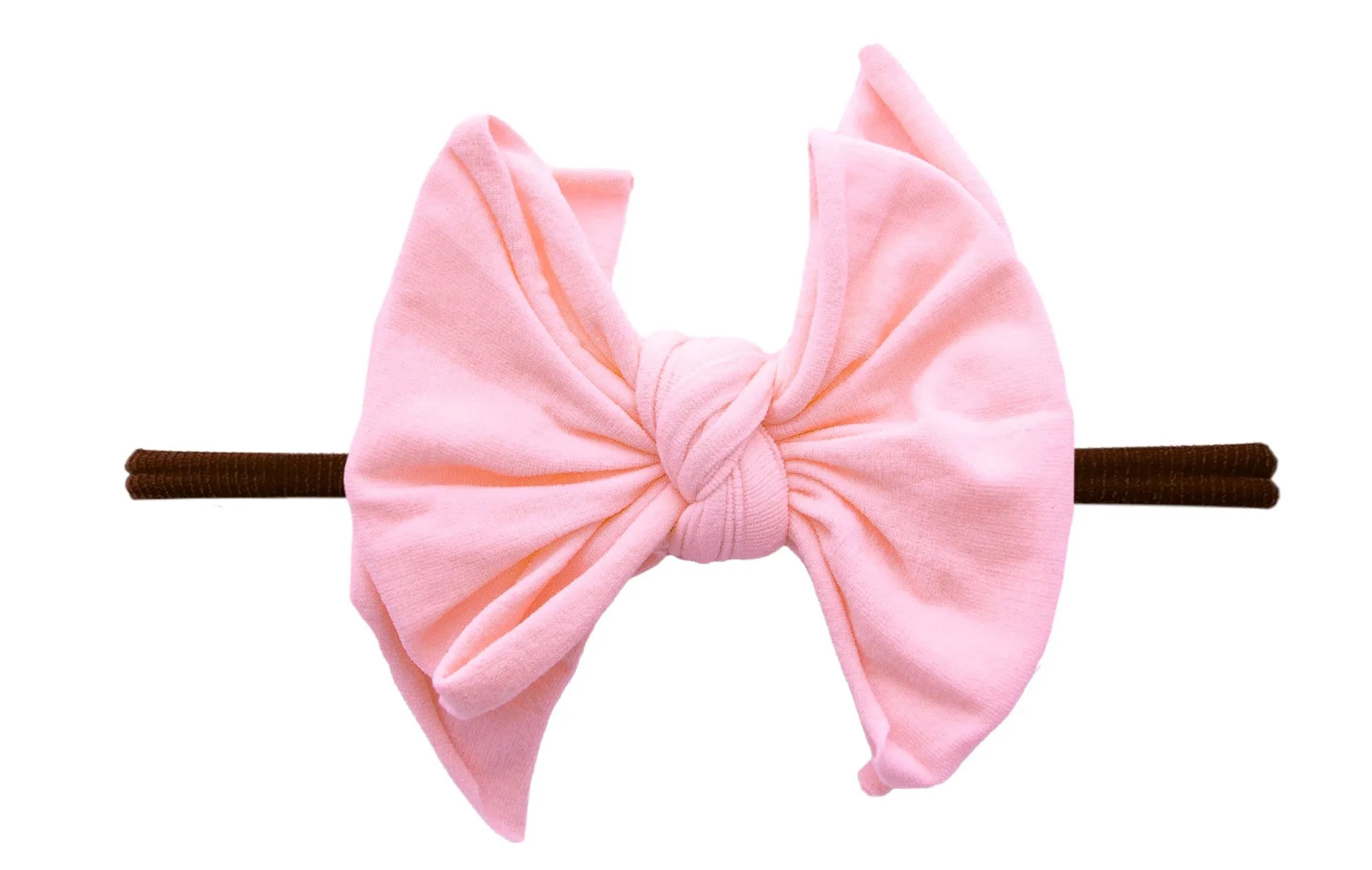 Baby Bling Pink / Brown FAB-BOW-LOUS Skinny Headband