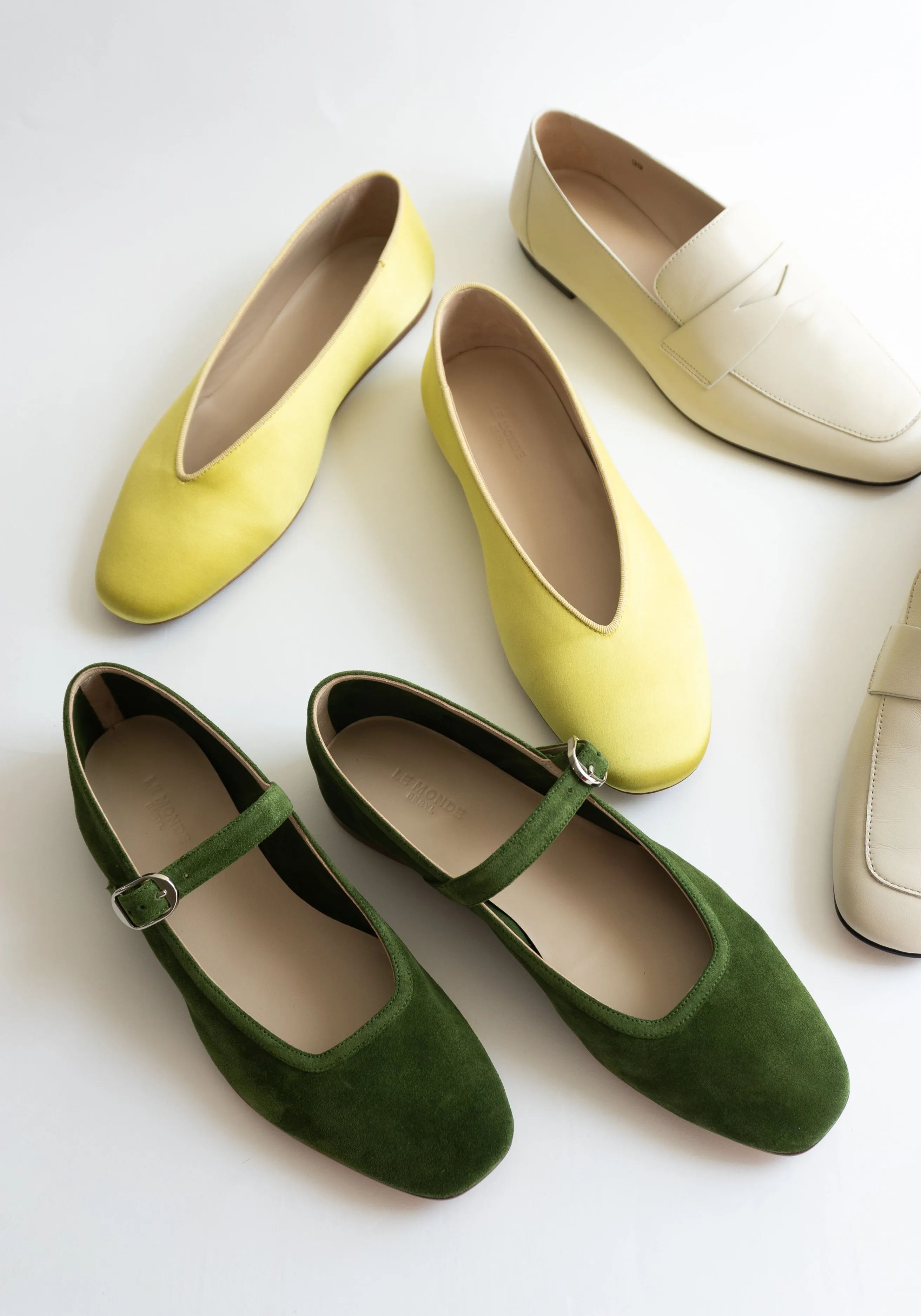 Ballet Mary Jane in Green Suede