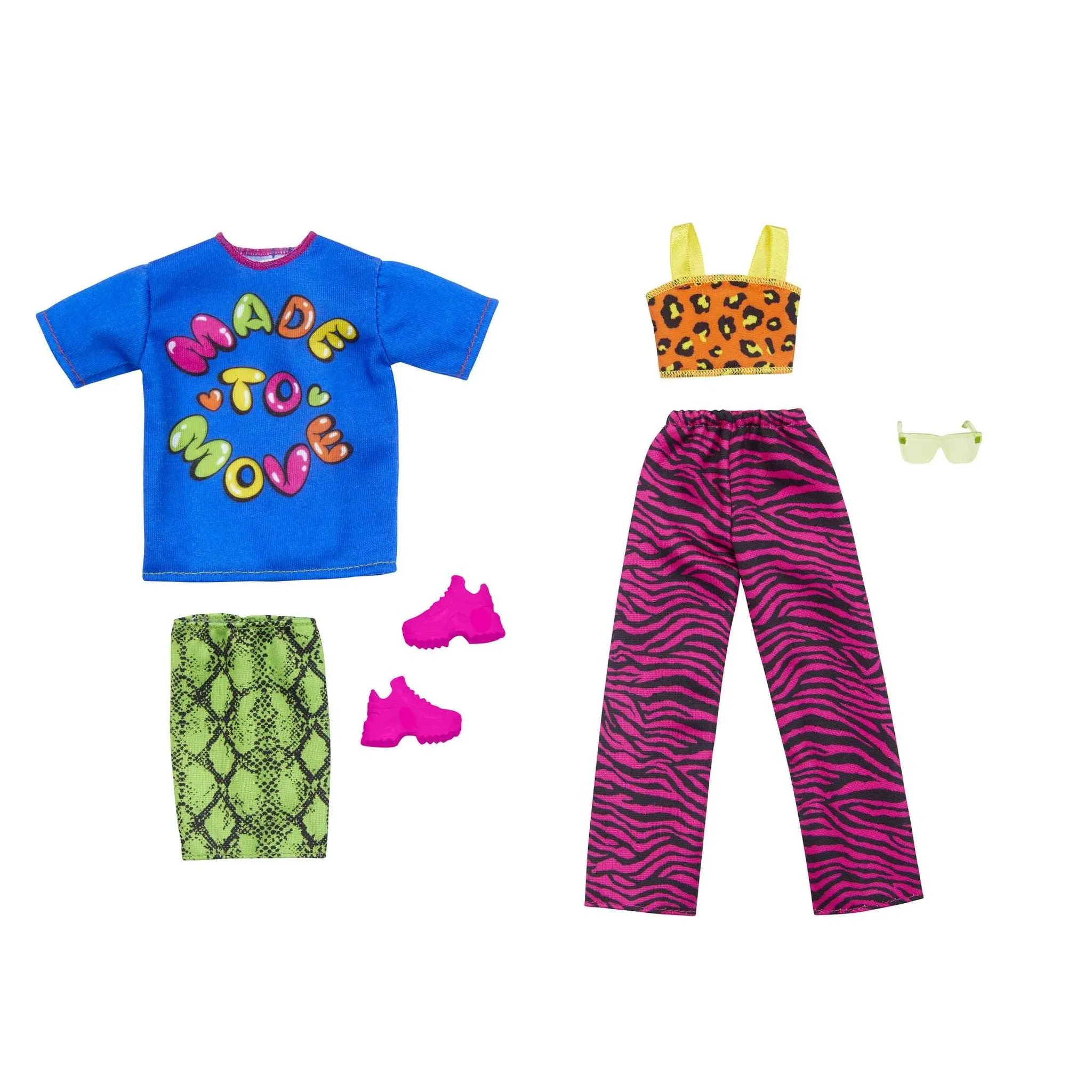 Barbie Fashions 2 Pack Pink Zebra Print Pants