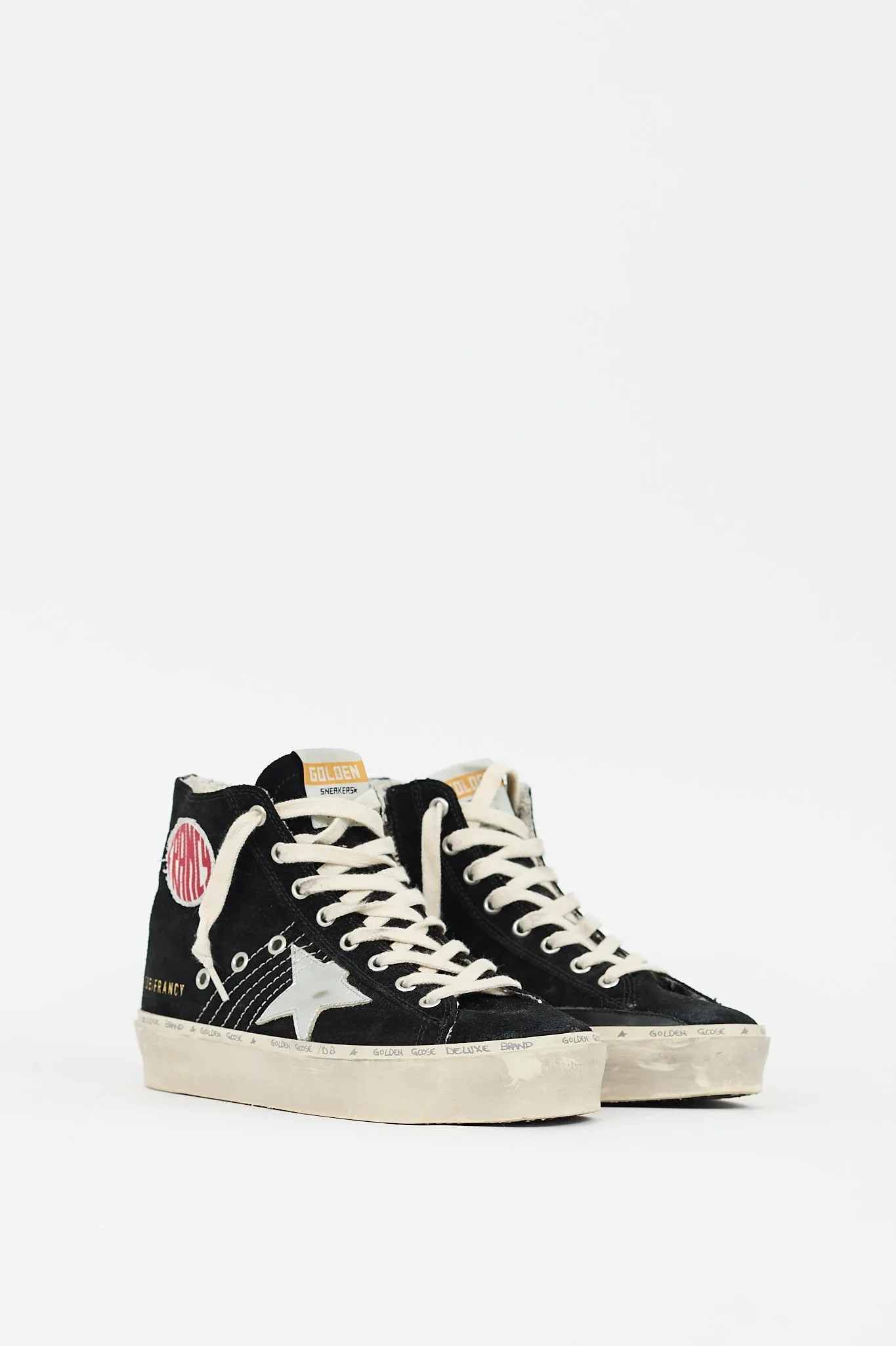 Black Suede Platform Francy Sneaker