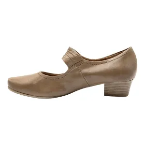 Caprice Mary Jane Vintagemid-Heel Shoes Leather Brown Colour For Women
