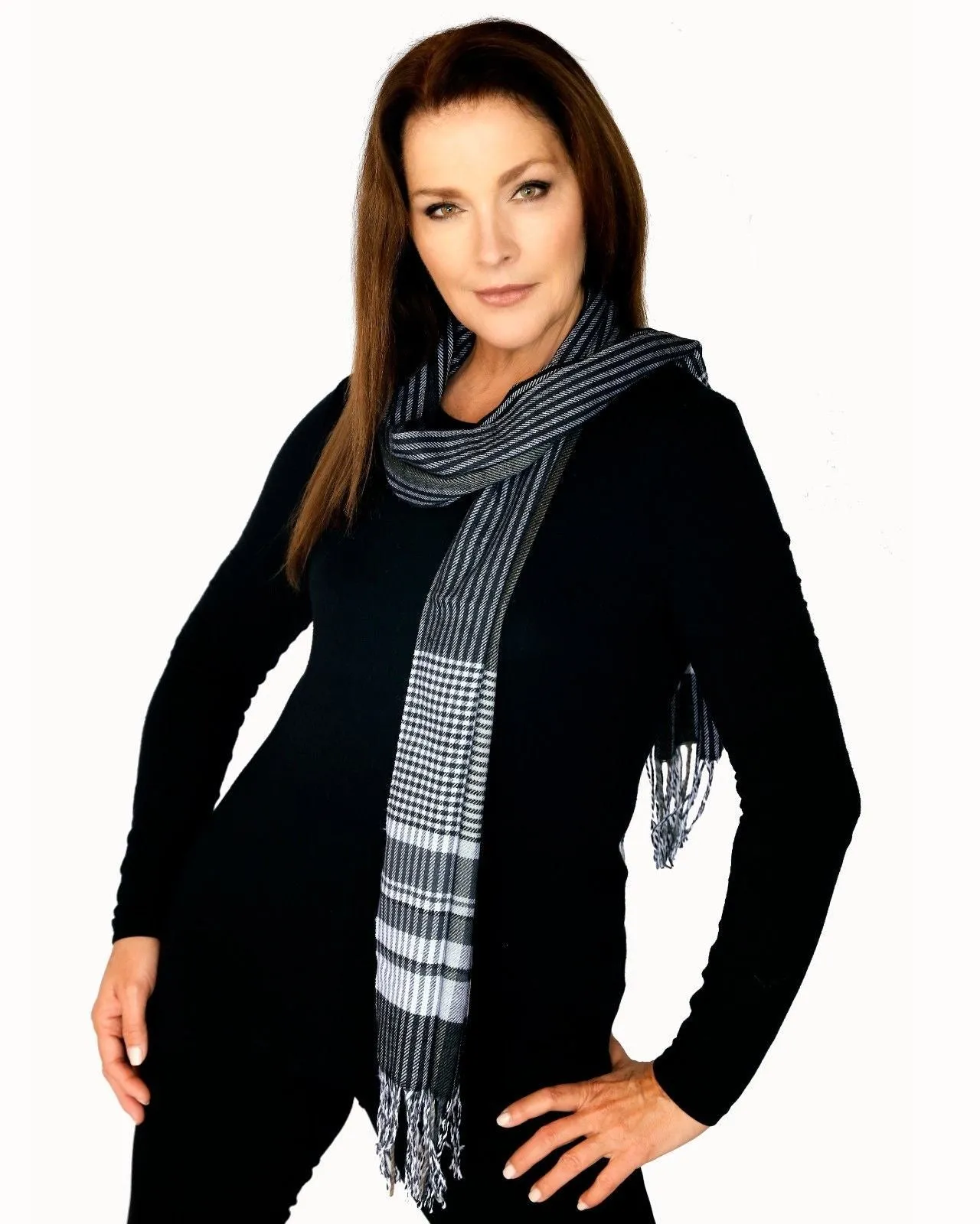 Casaba Womens Warm Winter Scarves Scarf Wraps Shawls Plaid Elegant Sleek Gifts