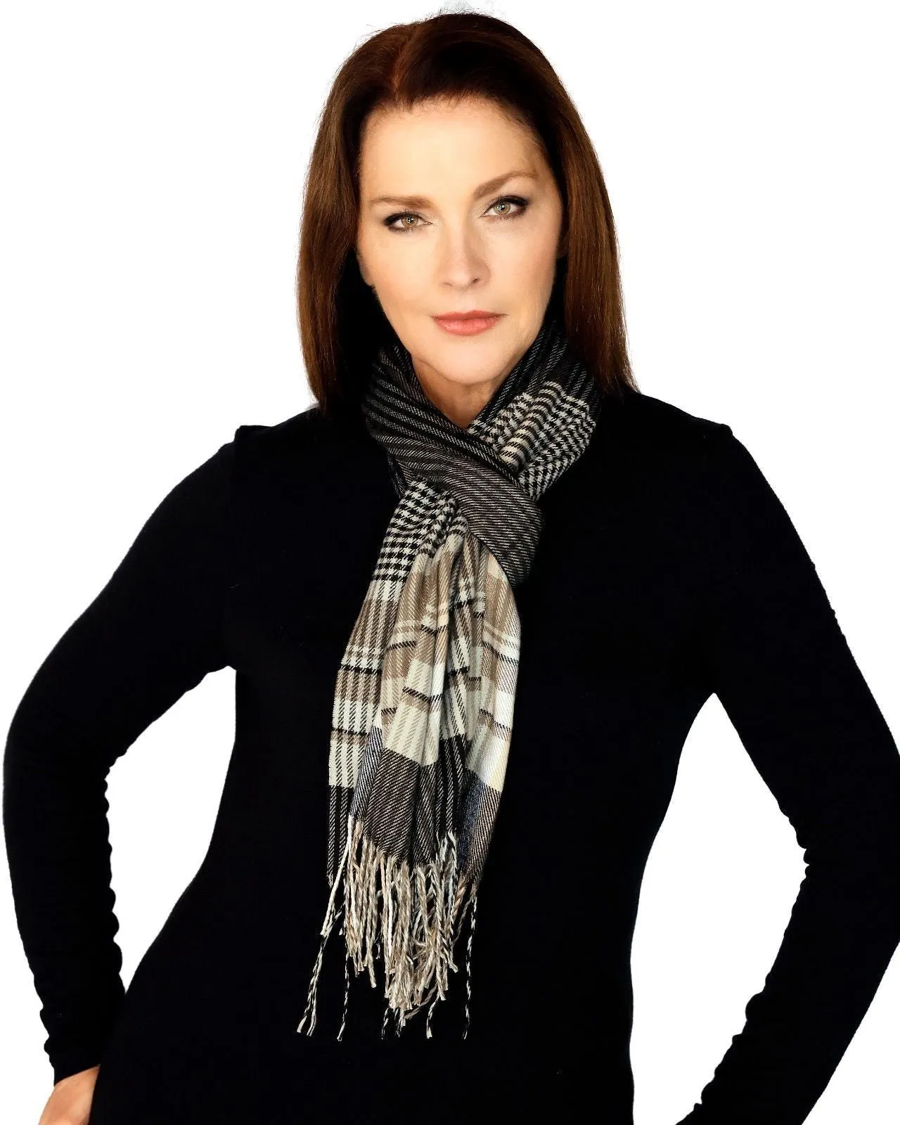 Casaba Womens Warm Winter Scarves Scarf Wraps Shawls Plaid Elegant Sleek Gifts