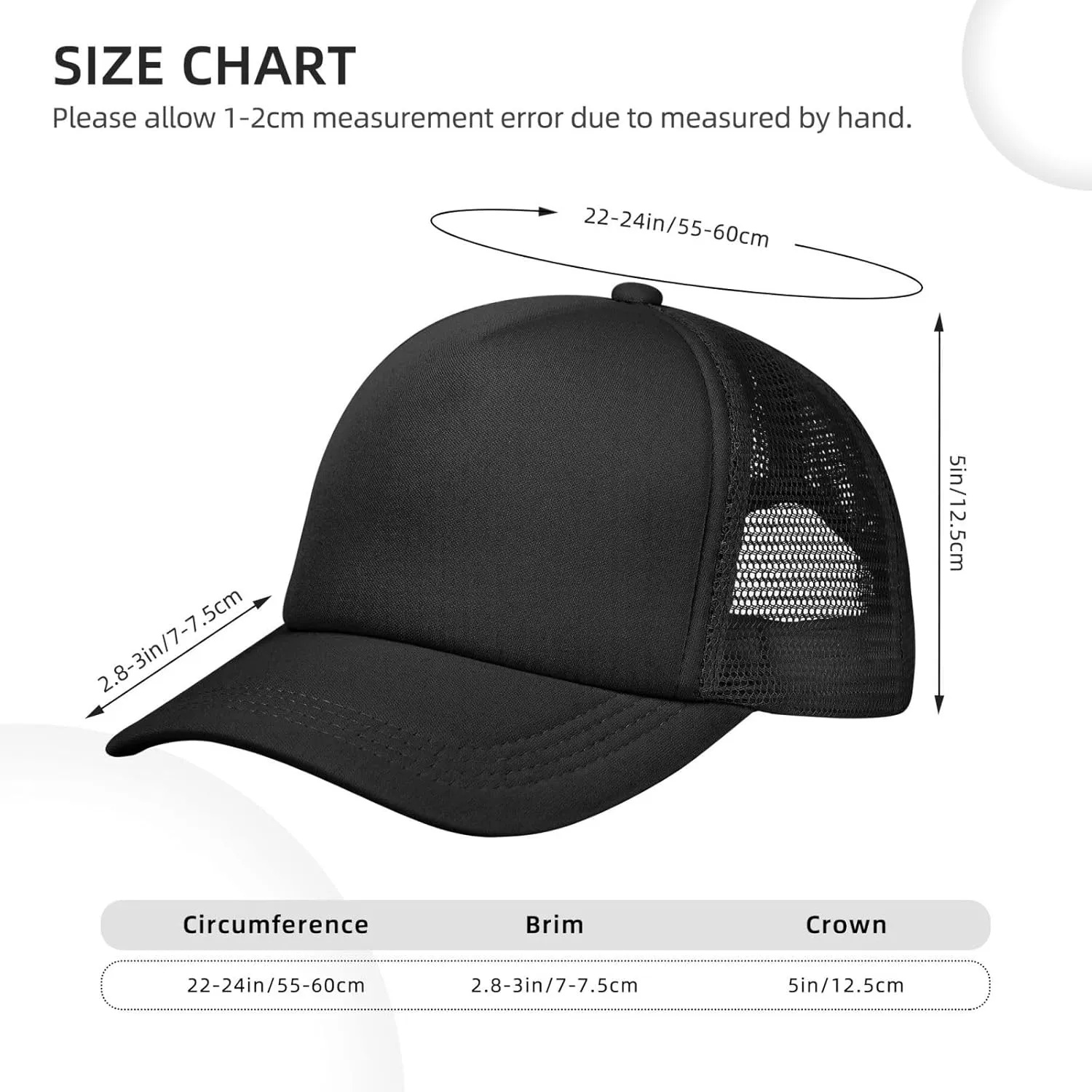 Custom Mesh Trucker Hat Baseball Cap Design Your Logo Text Photo Hats for Men Women Bulk Customized Gift