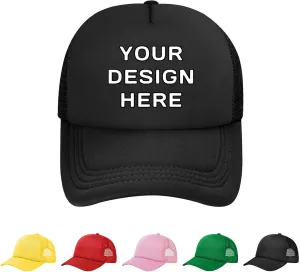 Custom Mesh Trucker Hat Baseball Cap Design Your Logo Text Photo Hats for Men Women Bulk Customized Gift