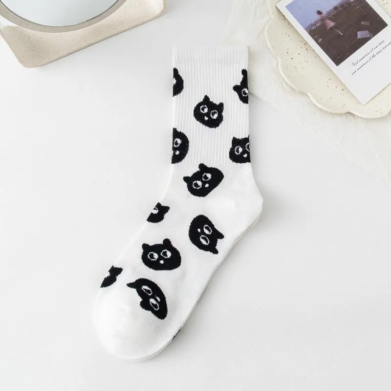 Cute Cat Cotton Socks