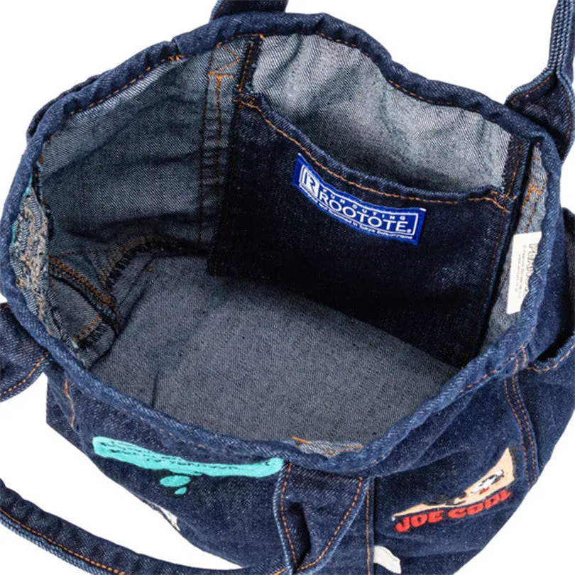 Cute Snoopy Denim Canvas Handbag