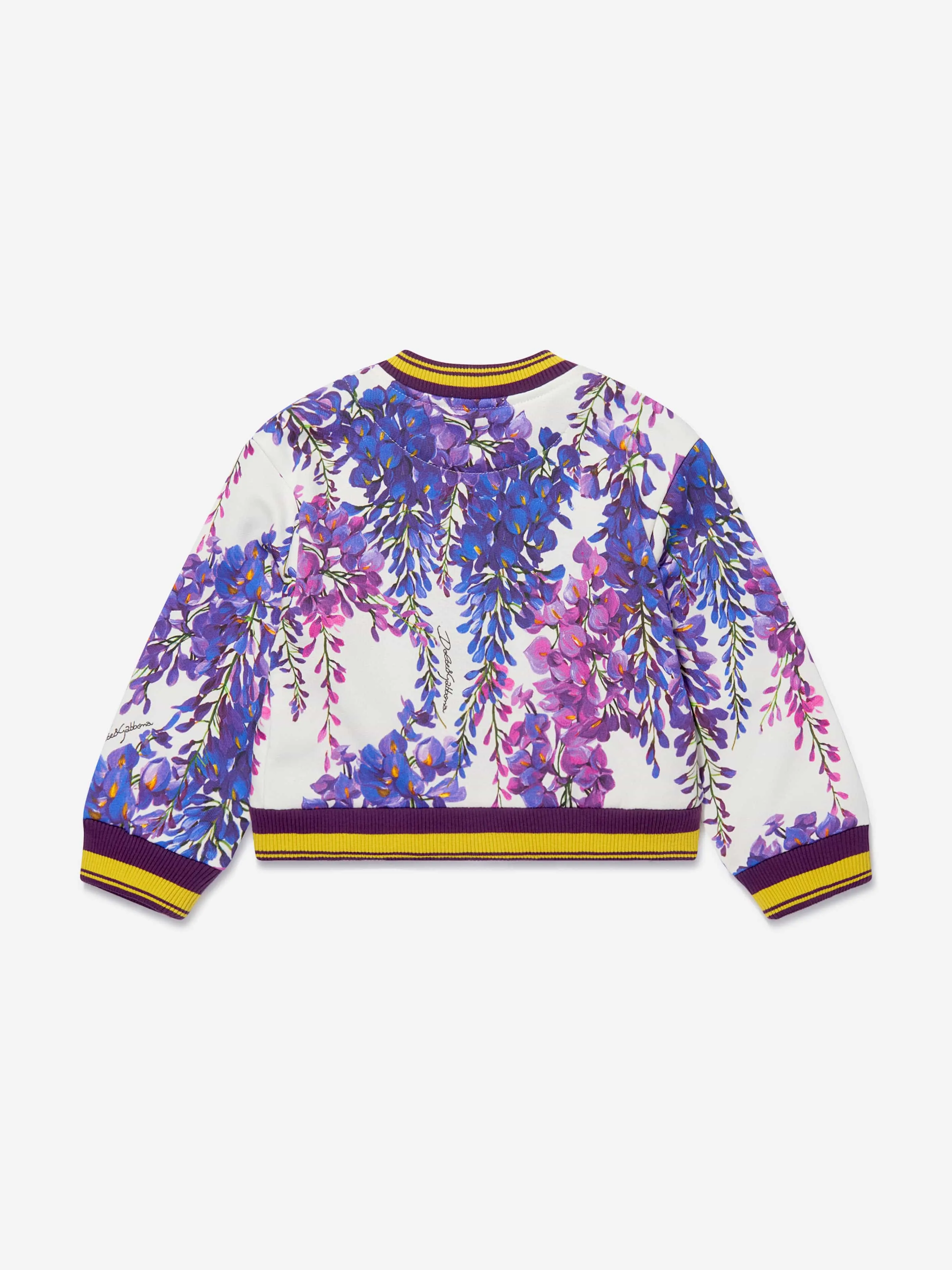 Dolce & Gabbana Baby Girls Wisteria Cotton Fleece Bomber