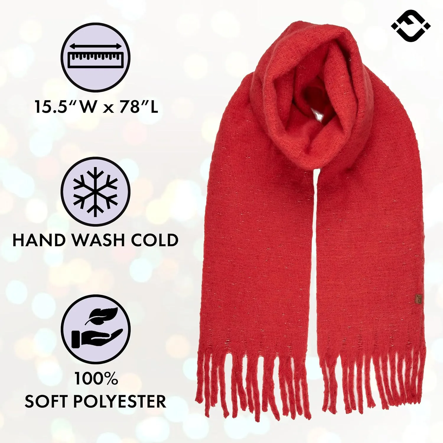 Funky Junque Luxury Cashmere Feel Winter Scarf - Soft Warm Knit Shawl - Mother's Day Gift - for Women - Multiple Patterns