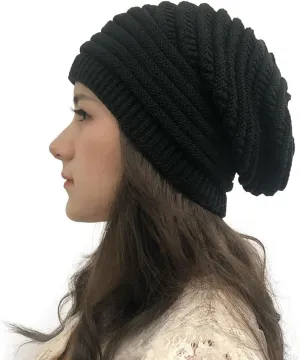 Gibobby Beanies for Women Oversized Knit Warm Winter Hats for Women Thick for Cold Weather