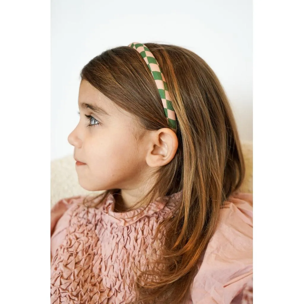 Headbands Set of 2 - Checks  Sunset    Orchard