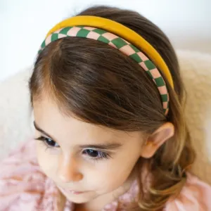 Headbands Set of 2 - Checks  Sunset    Orchard