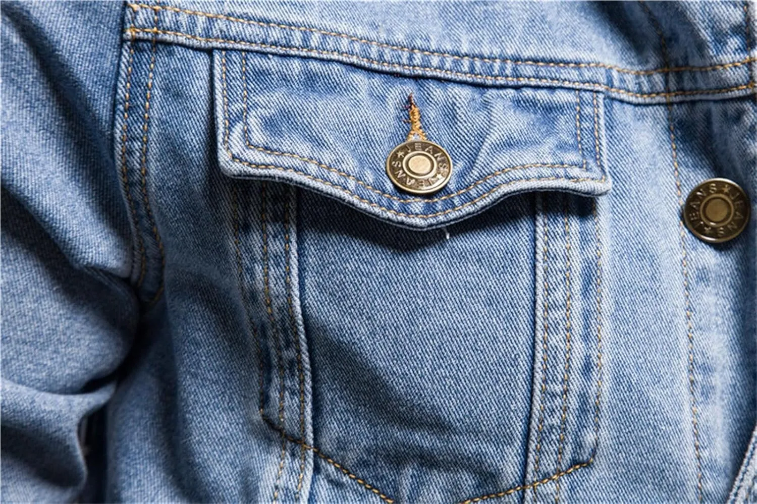 Jean Jacket for Men Slim Fit Fashion Jean Coat Denim Trucker Jackets Long Sleeve Button Down Outwear Coats Plus Size