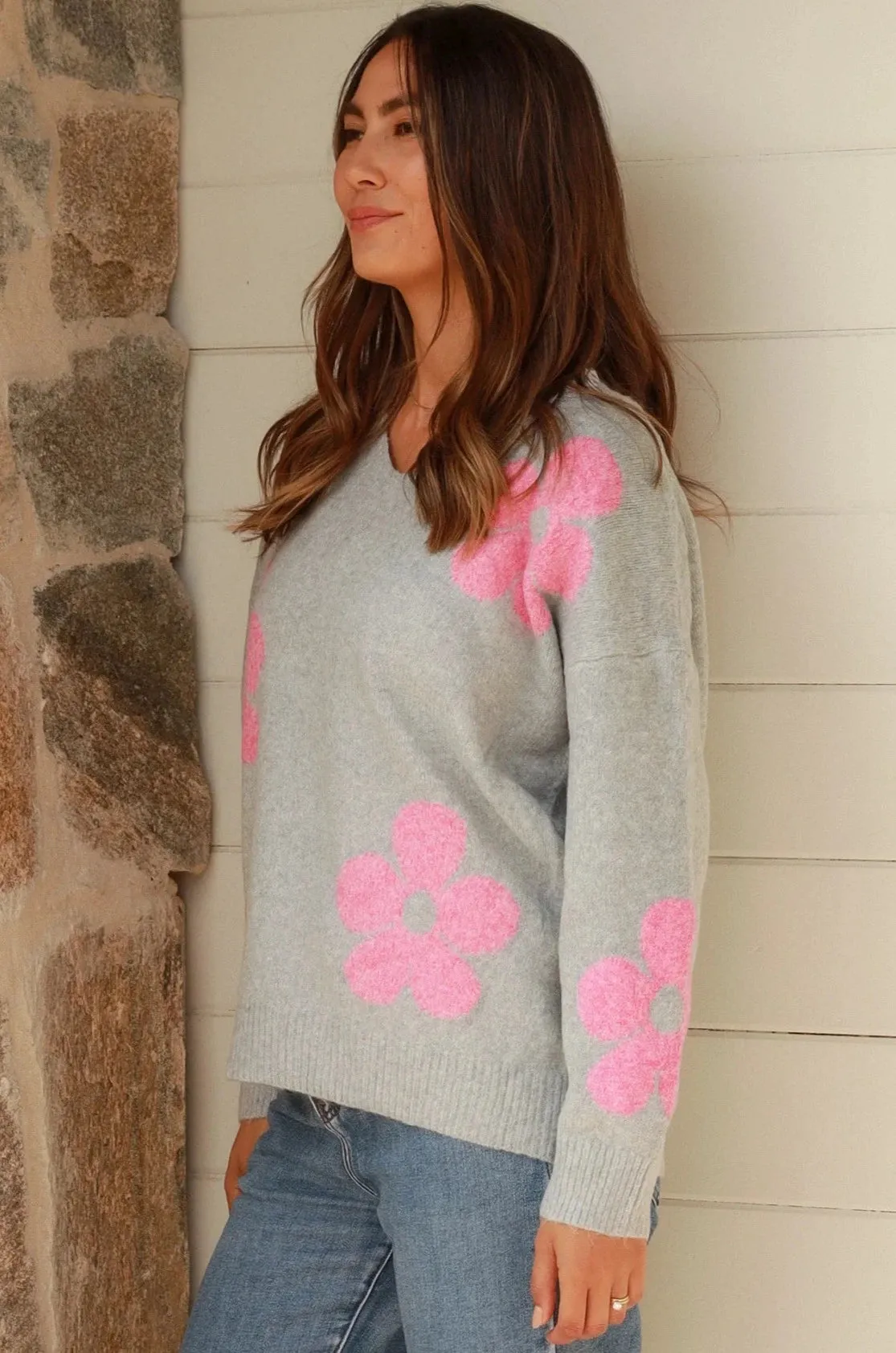 JESS KNIT SWEATER GREY