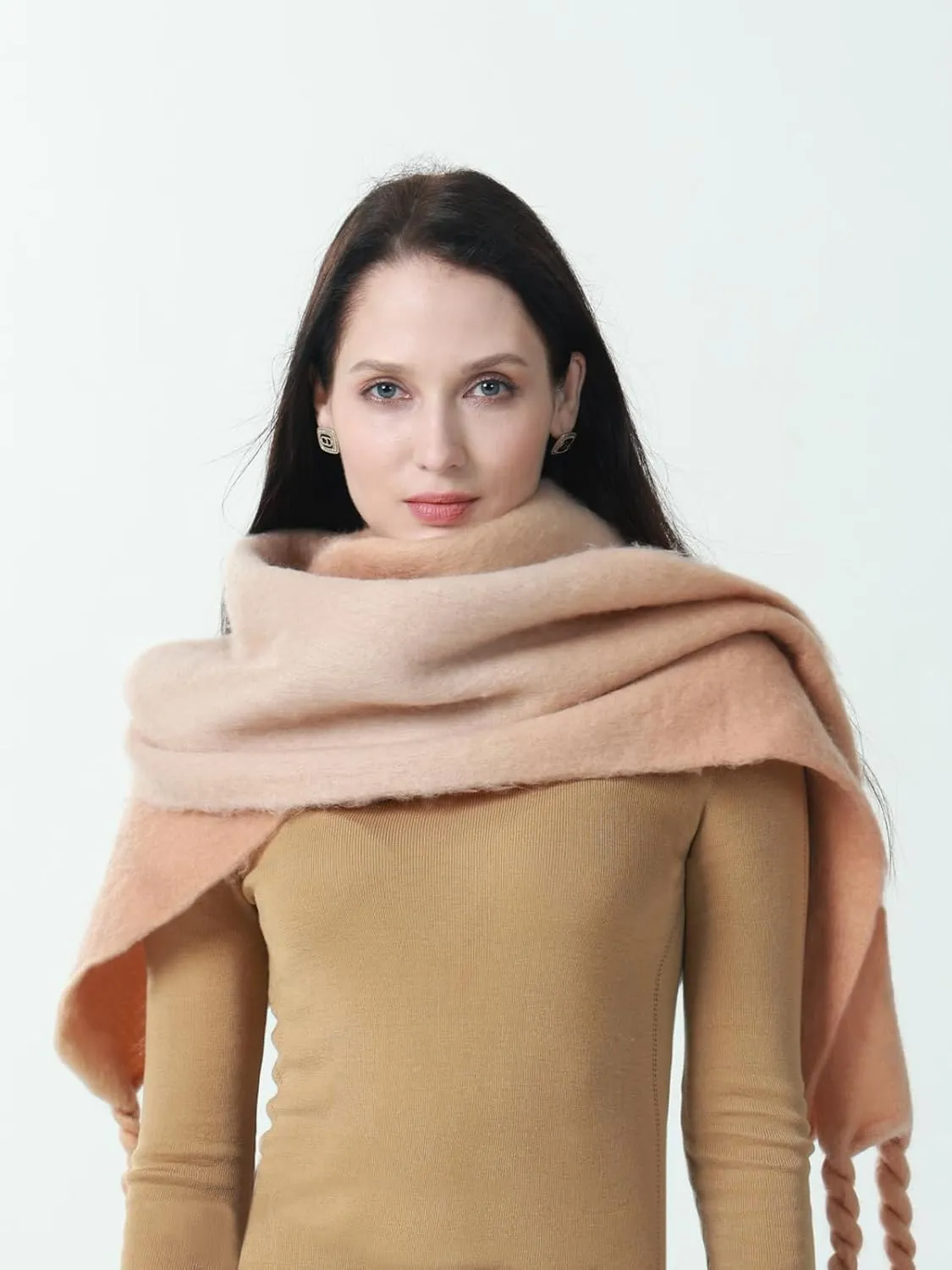 kaliya Winter Scarf for Women Plaid Blanket Shawl Wraps Warm Chunky Scarfs Colorful Oversized Large Scarves Men Women Scarf