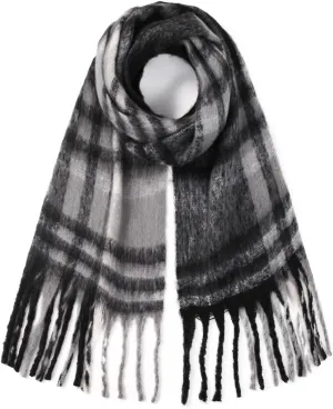kaliya Womens Chunky Oversized Plaid Winter Scarf for Women,Women's Fashion Colorful Christmas Blanket Scarf Ladies Scarves