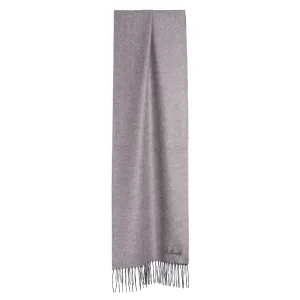 LIGHT GREY SILK AND CASHMERE SCARF