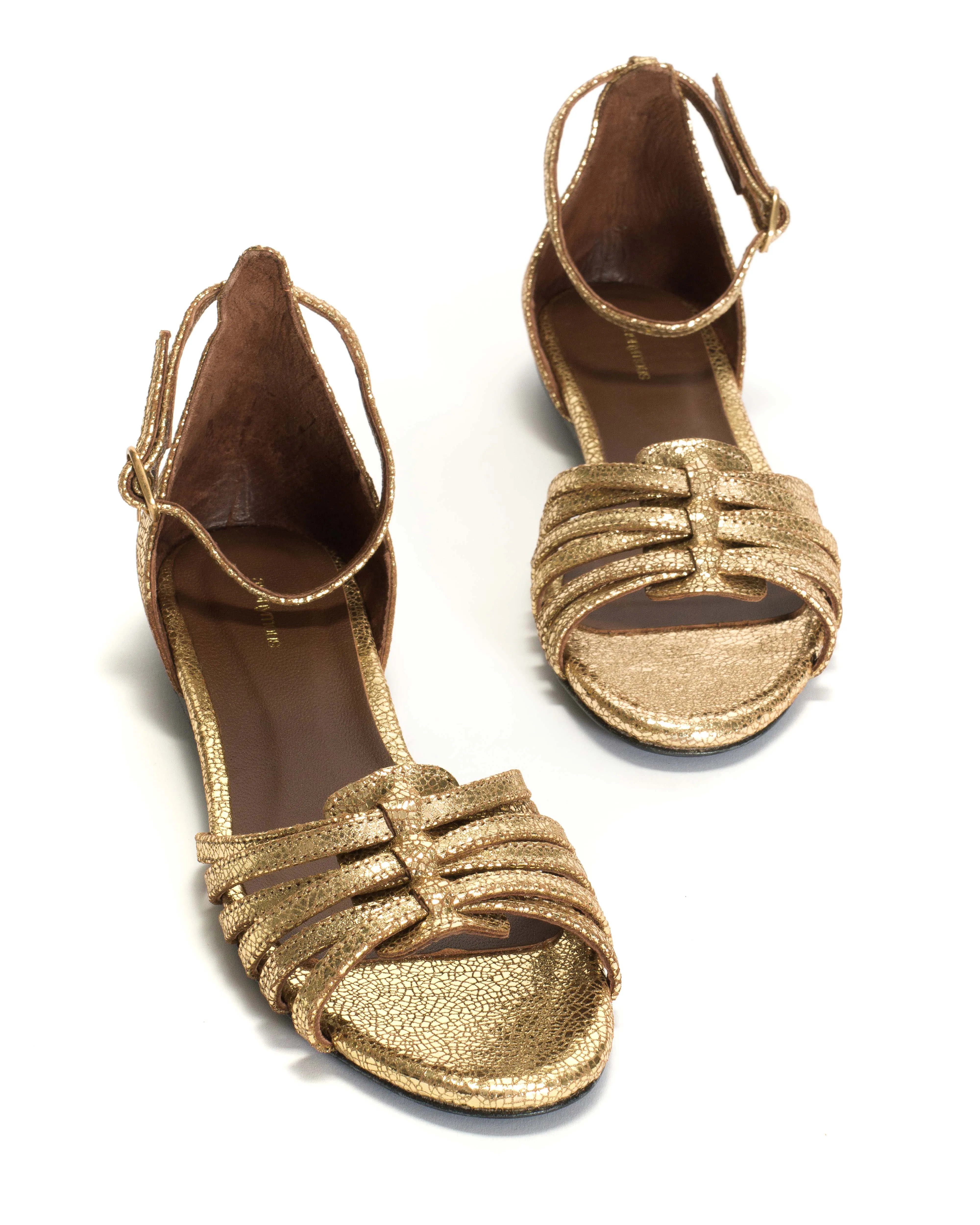 Mareike 10 Crackled metallic goat Gold