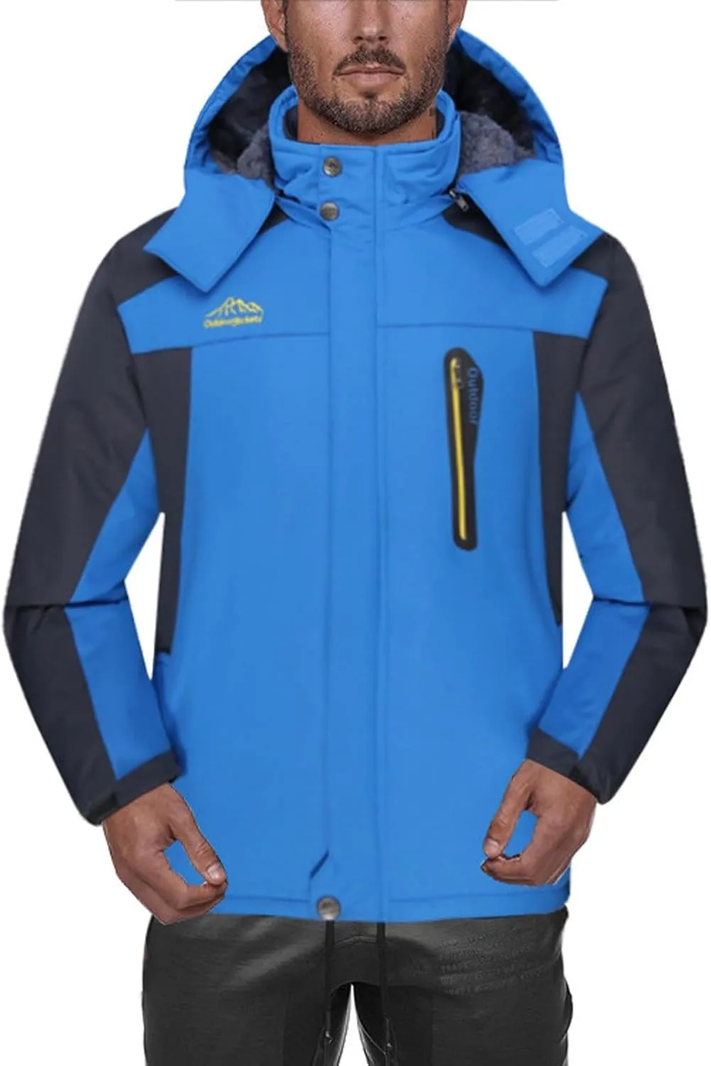 Mens 2023 Mountain Waterproof Ski Snow Jacket Winter Windproof Rain Jackets Waterproof Outdoor Mountain Hiking Coats