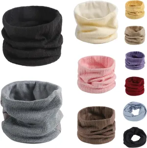 Mens Womens Warm Winter Scarf Neck Gaiter Warmer Knit Wool Ski Thermal Scarves Windproof Face Mask for Cold Weather