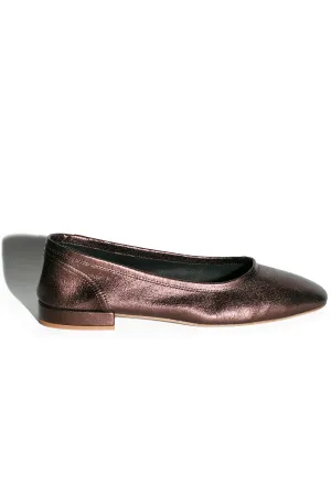 Metallic Deep Brass Serafina Flat