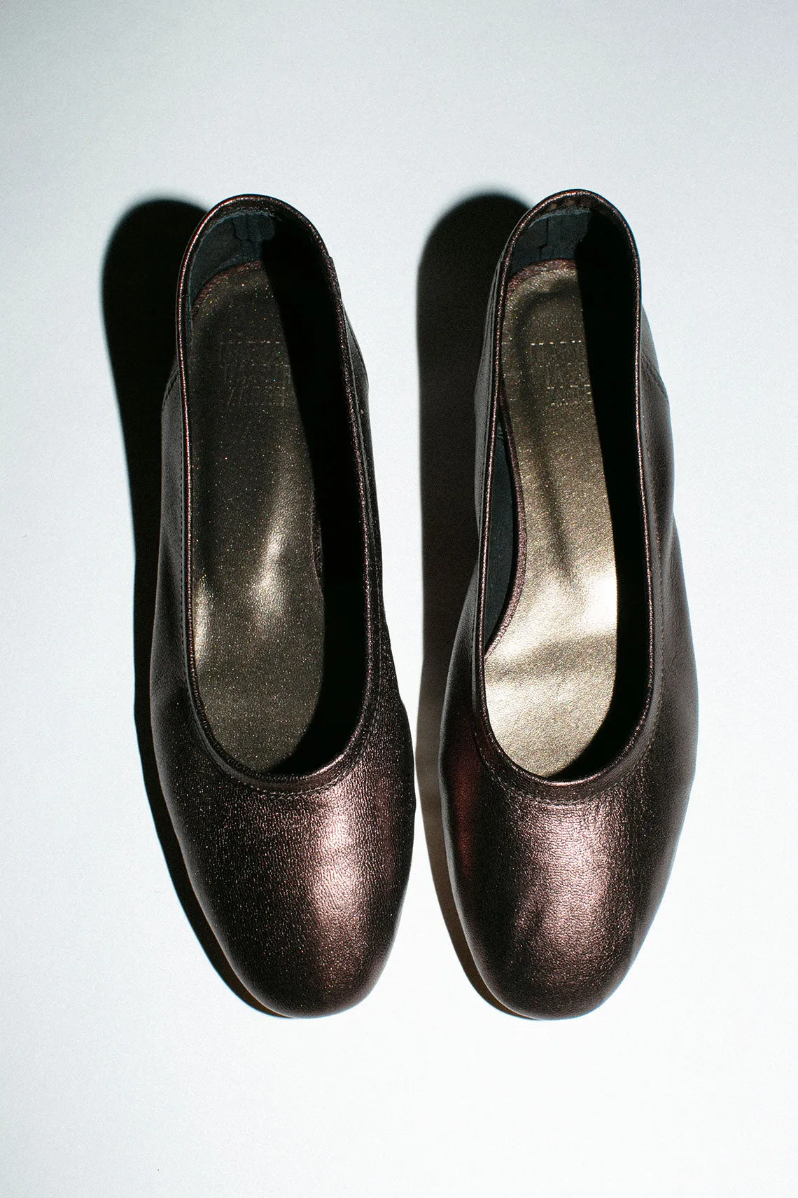 Metallic Deep Brass Serafina Flat