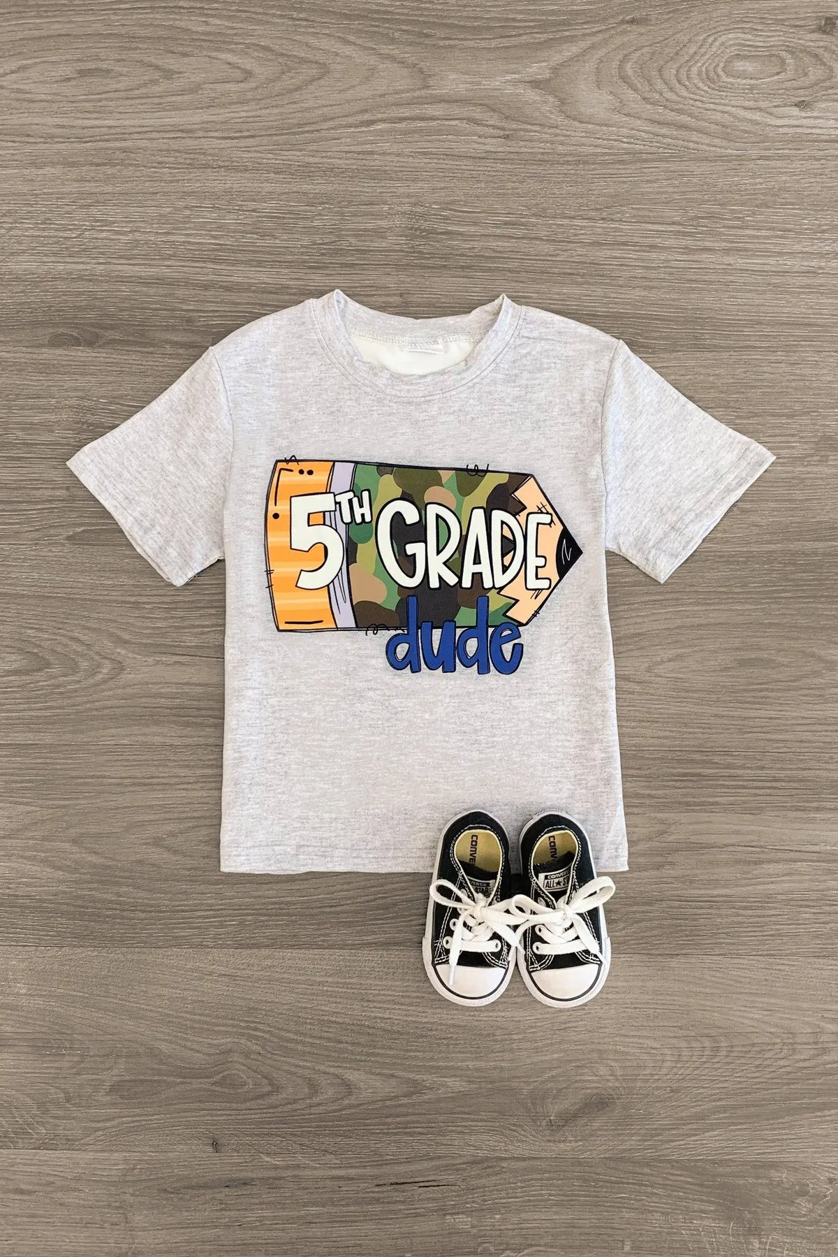 "Preschool - 5th Grade Dude" Camo Pencil Top