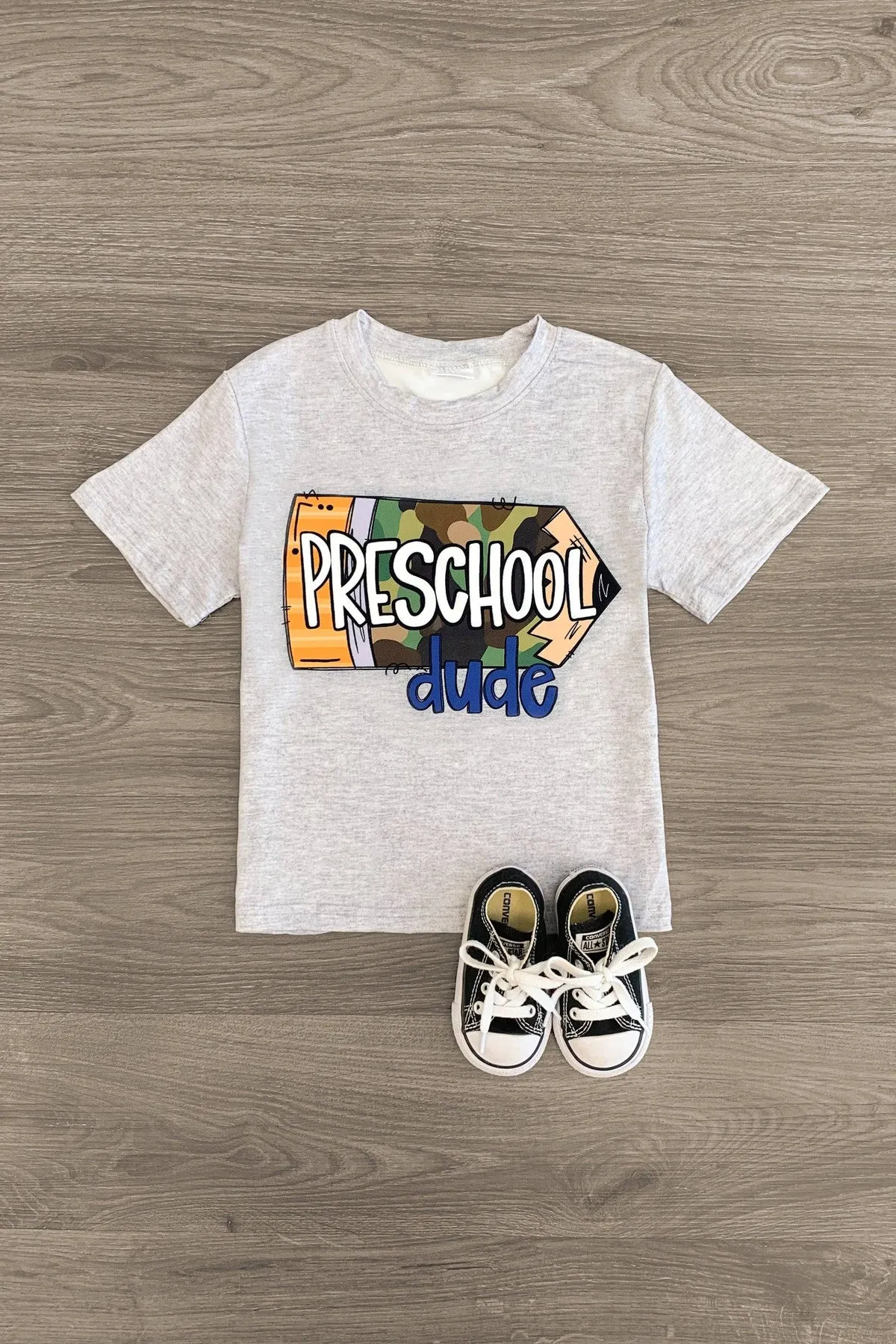 "Preschool - 5th Grade Dude" Camo Pencil Top