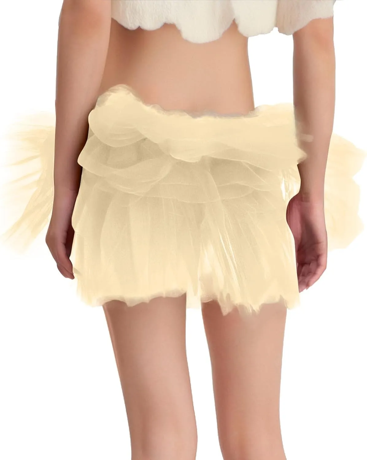 Skirts for Women Summer Loose Casual Trendy Solid Color Elastic Waist Flowy Mesh Tulle Ballet Party Dance Skirt, S-L