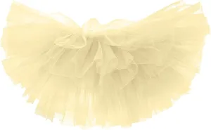 Skirts for Women Summer Loose Casual Trendy Solid Color Elastic Waist Flowy Mesh Tulle Ballet Party Dance Skirt, S-L