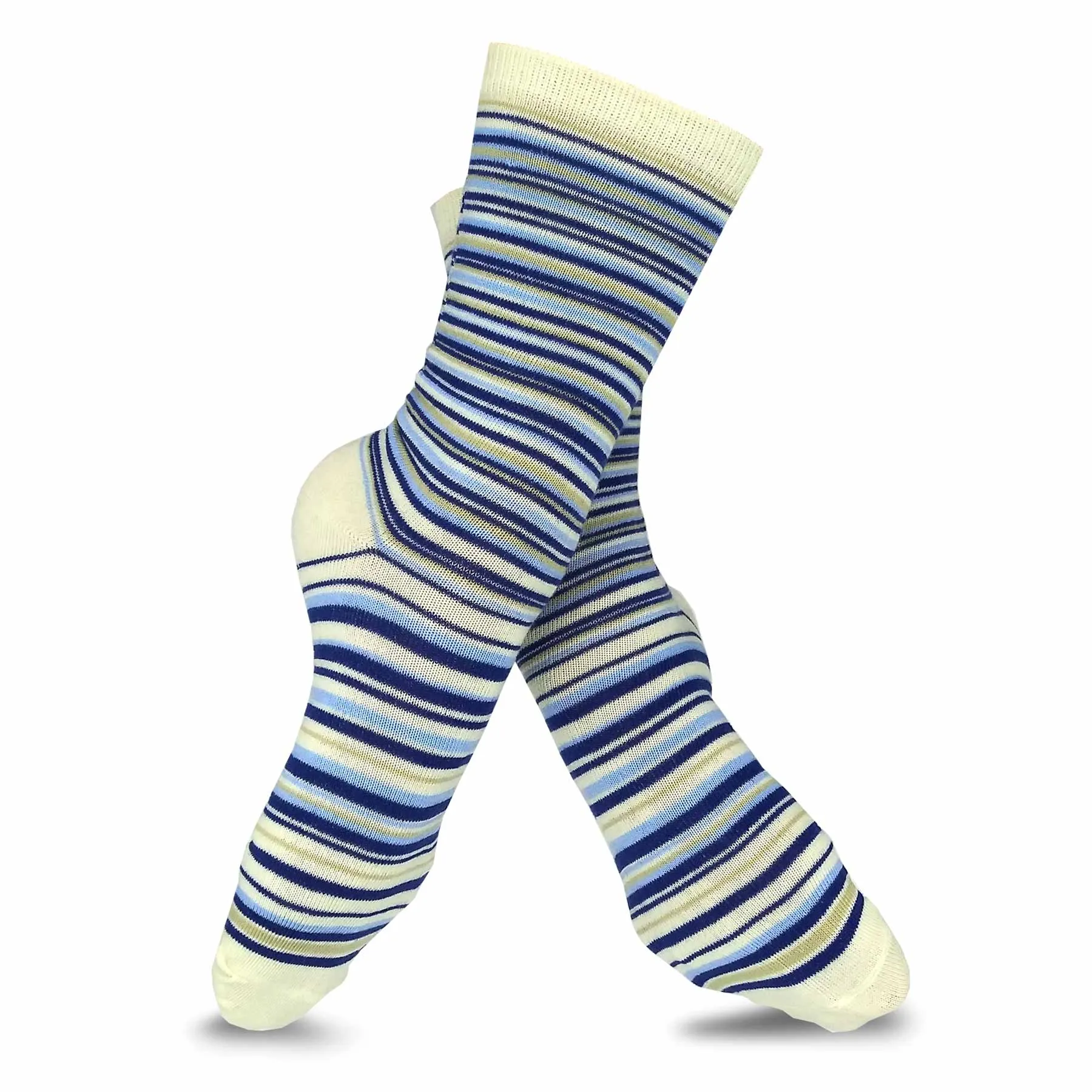 TeeHee Socks Women's Casual Polyester Crew Argyle Ministripe 12-Pack (1118998)