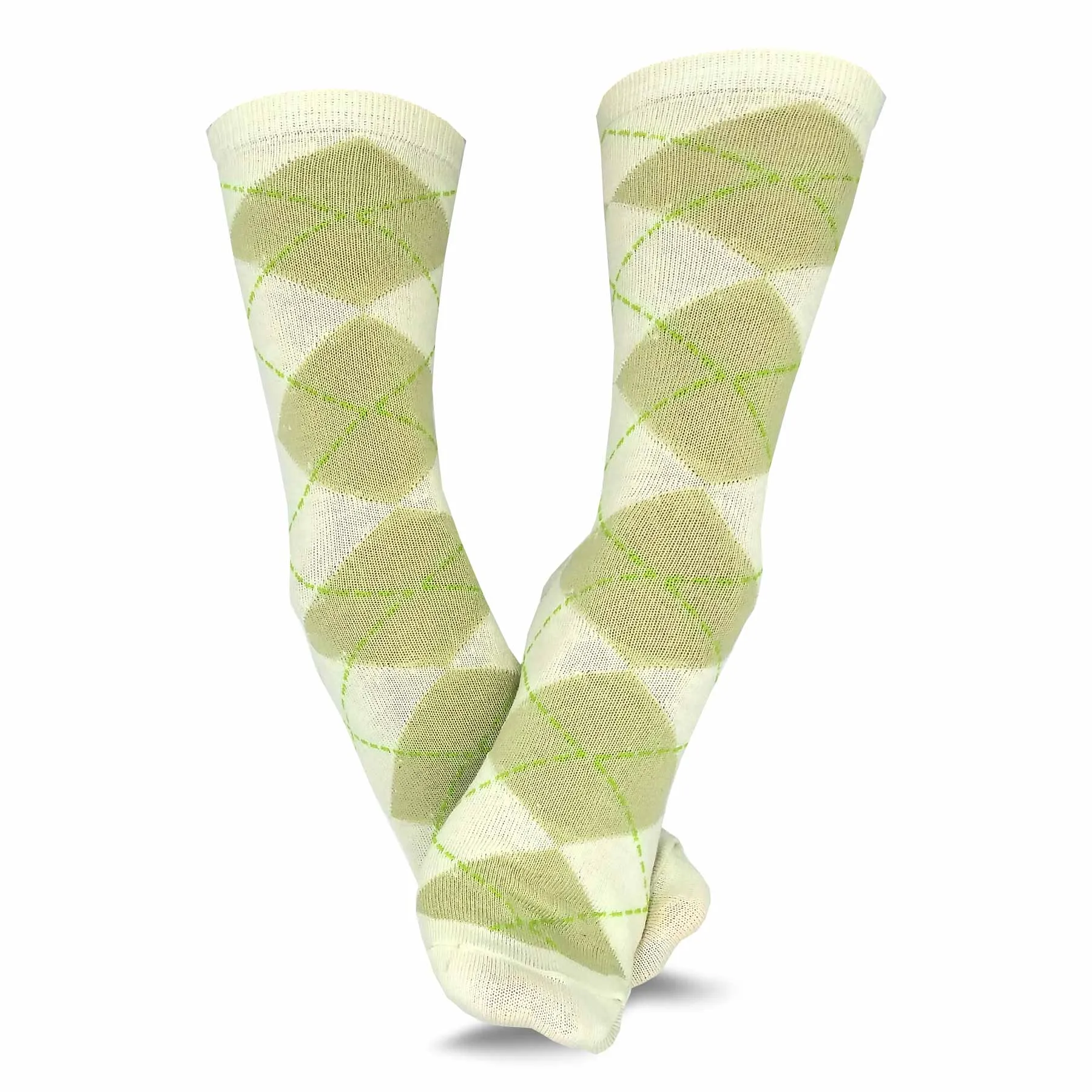 TeeHee Socks Women's Casual Polyester Crew Argyle Ministripe 12-Pack (1118998)