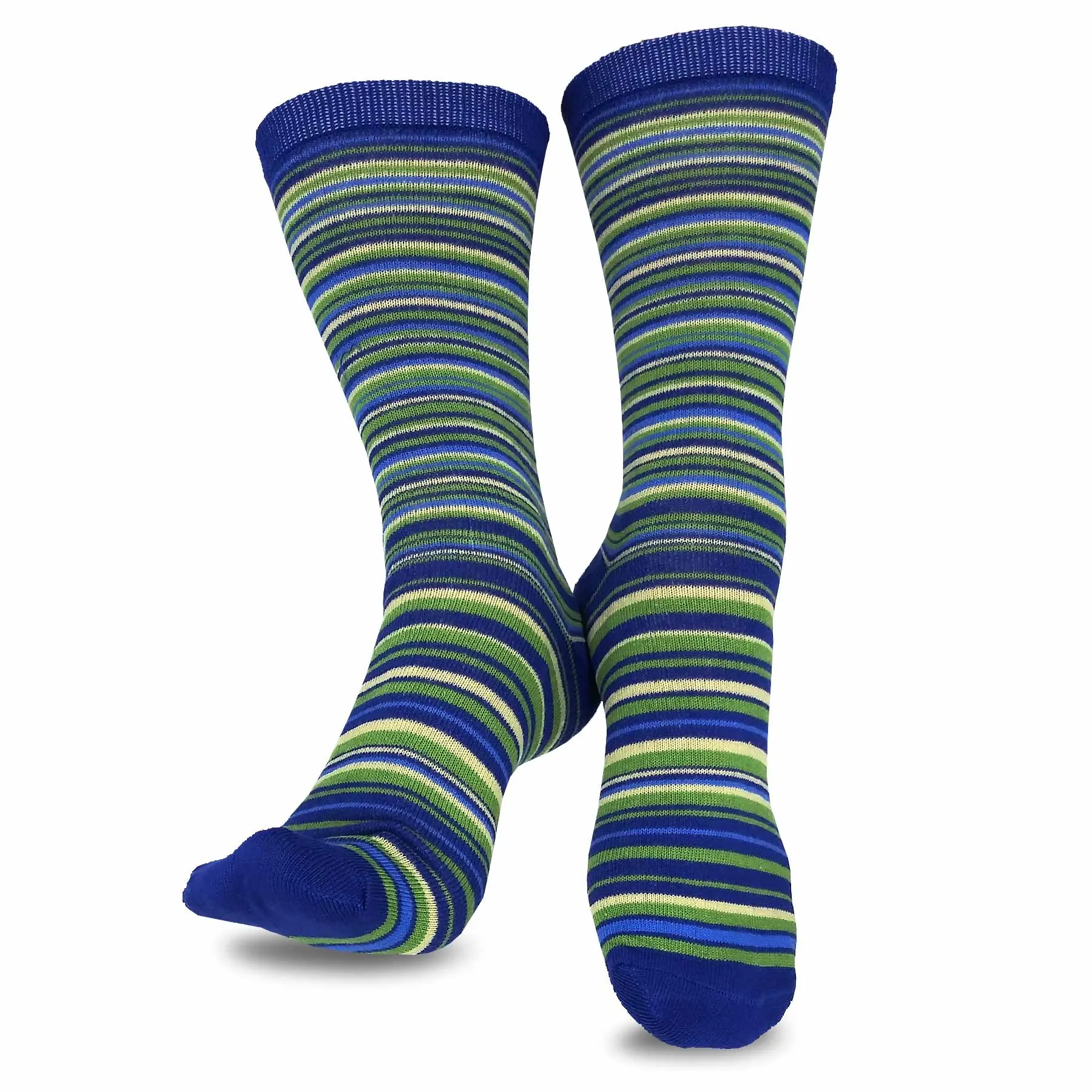 TeeHee Socks Women's Casual Polyester Crew Argyle Ministripe 12-Pack (1118998)