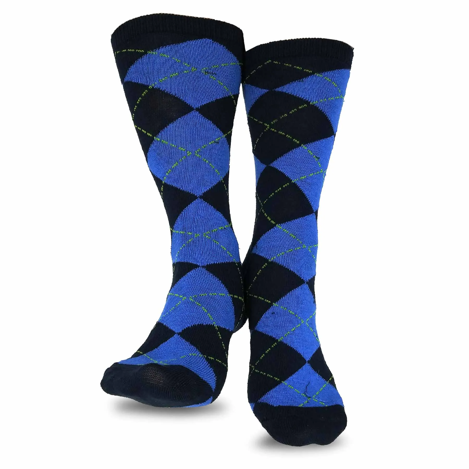 TeeHee Socks Women's Casual Polyester Crew Argyle Ministripe 12-Pack (1118998)