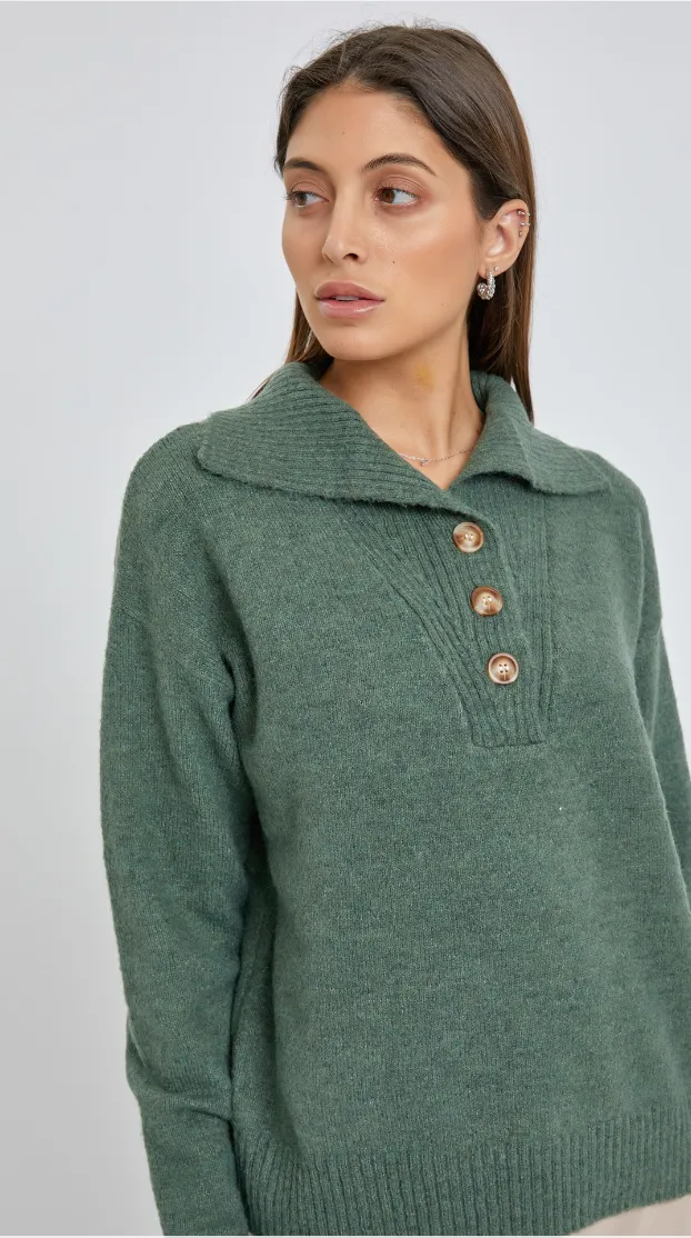 The Luna Sweater in Kale