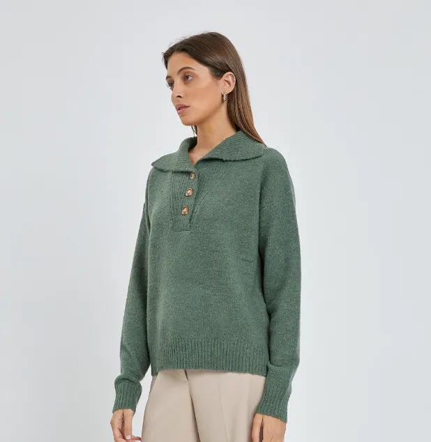 The Luna Sweater in Kale