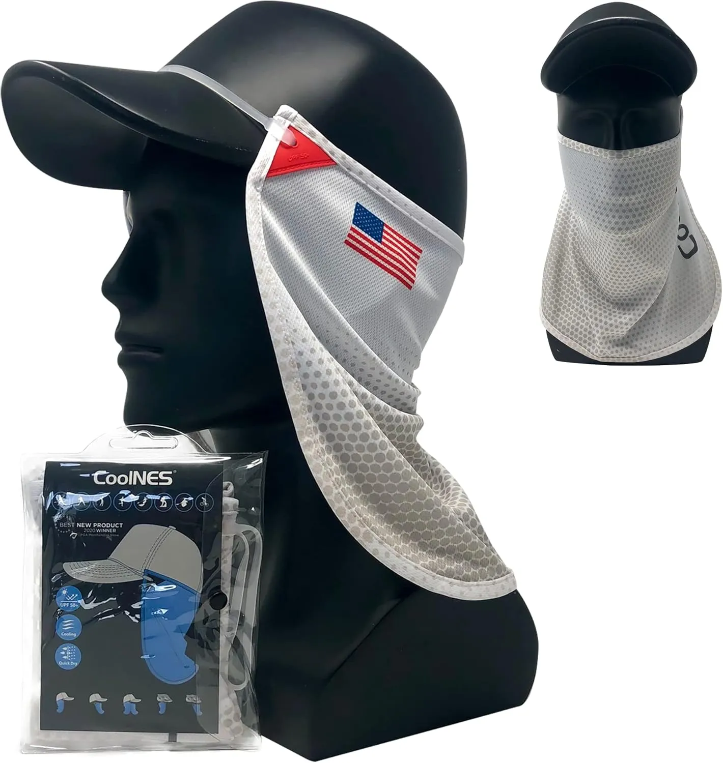 UV Sun Protection Neck Drape Adjustable Multifunctional 2 in 1 Face Covering for Outdoor Fishing - Unisex