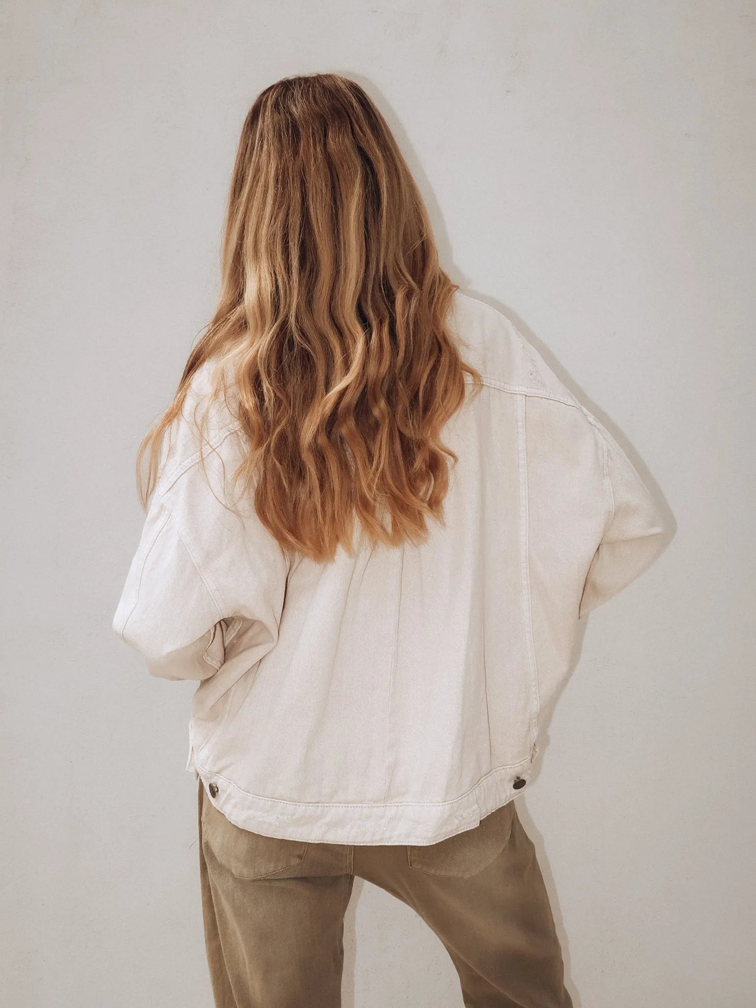 Vanilla Bean Denim Jacket in Ecru