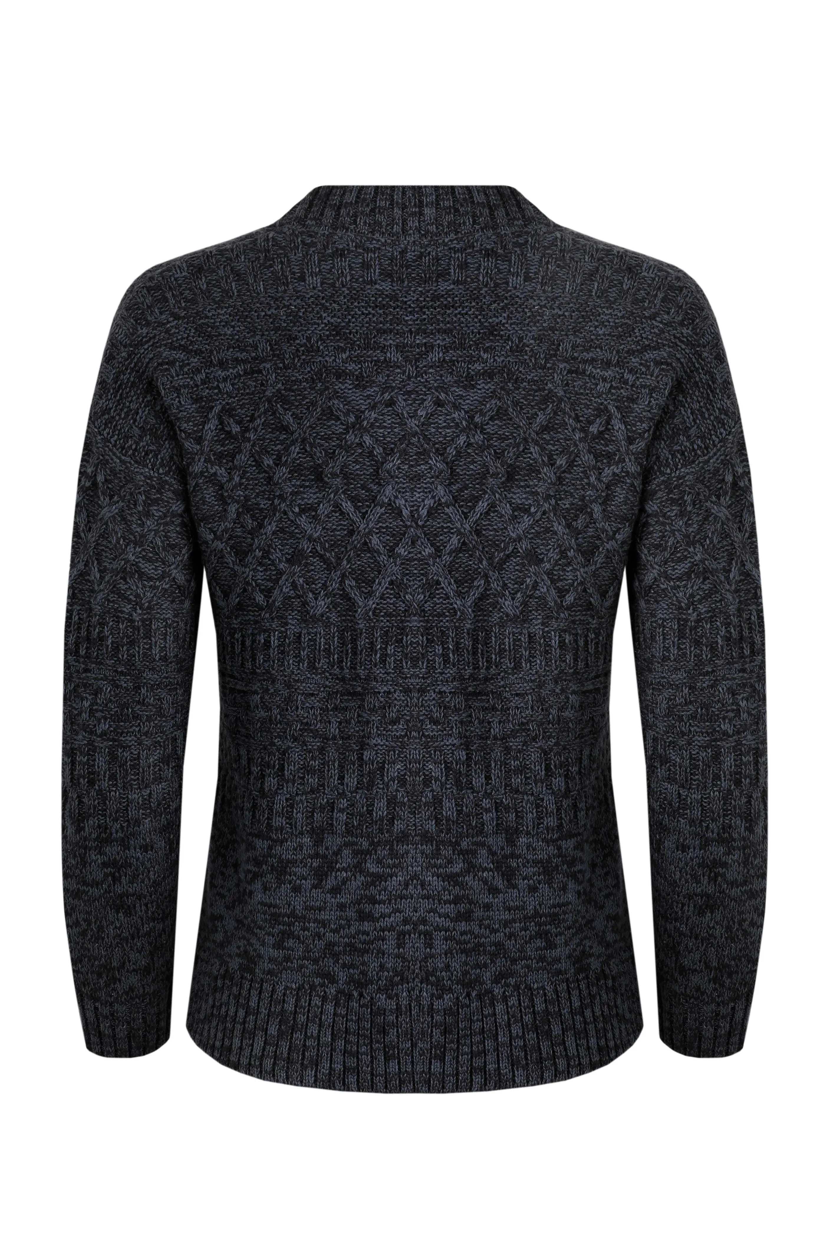 Weird Fish 20 Navy Amiens Eco Mixed Stitch Cardigan