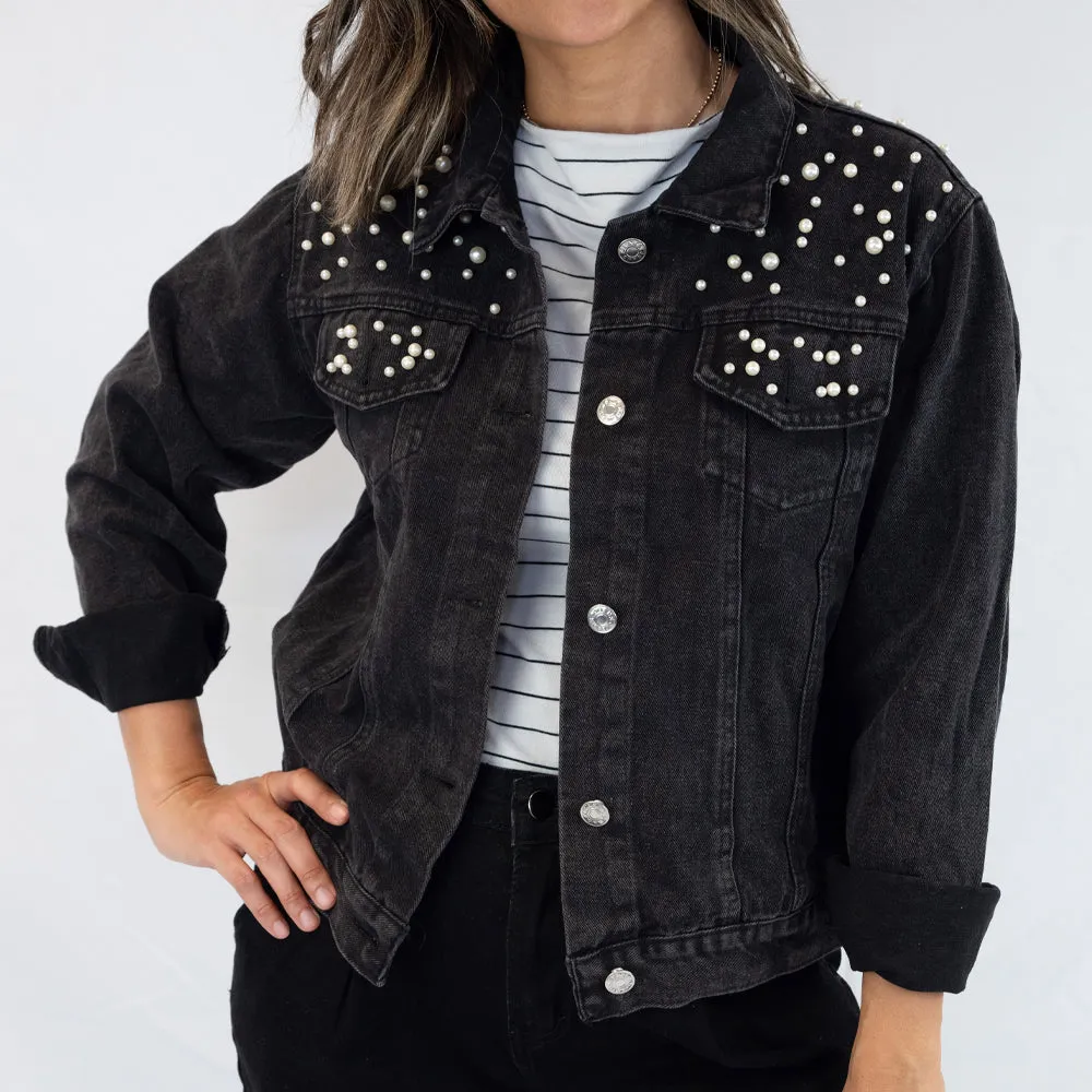 (White Pearl) Mrs  Pearl Denim Jacket