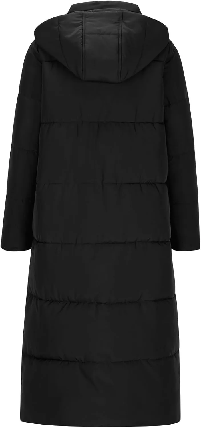 Women Winter Coats Plus Size Long Puffer Jackets Casual Oversized Thicken Down Coats Long Sleeve Overcoats